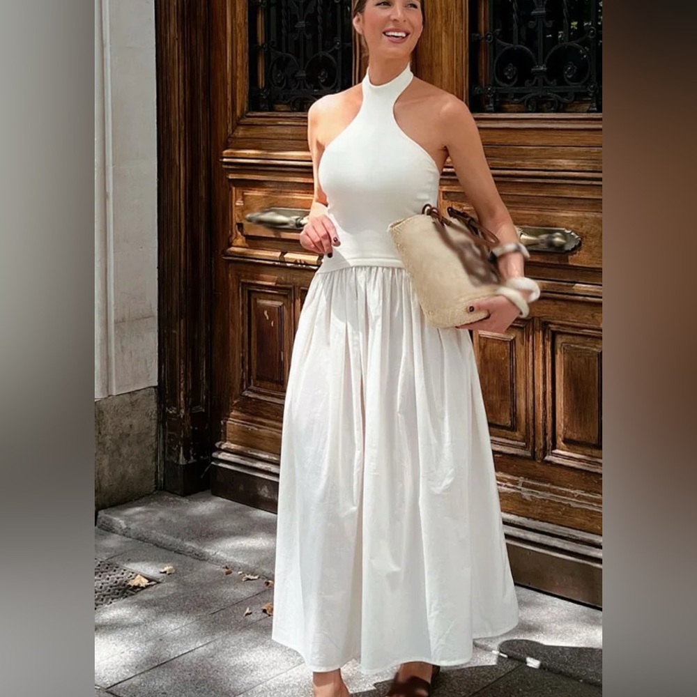 Zara halter midi Dress